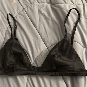 Black Satin Bralette